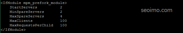 优化Apache中Httpd配置prefork