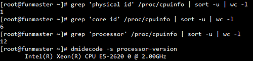Linux查看系统cpu个数、核心书、线程数